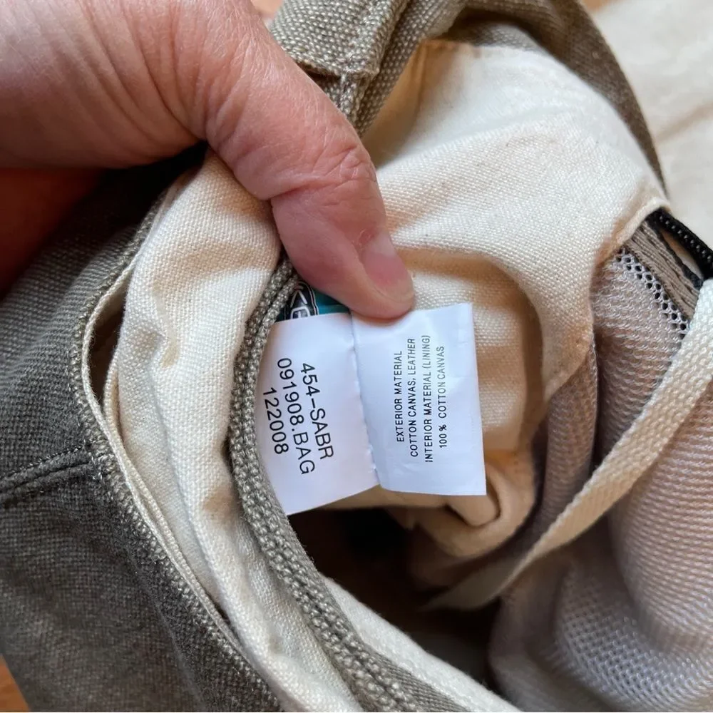 Keen Leather Canvas Laptop Messenger Bag Tan Cotton Briefcase